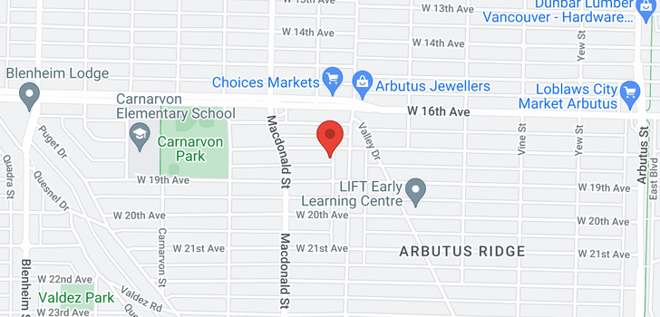 map of 2716 W 18TH AVENUE